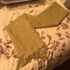 Mint Green Scarf with Fringe